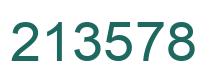 Number 213578 green image