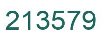 Number 213579 green image