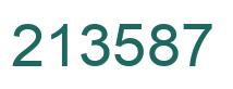 Number 213587 green image