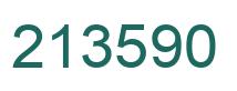 Number 213590 green image
