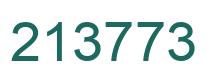 Number 213773 green image