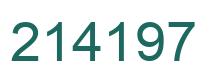 Number 214197 green image