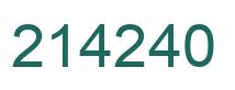 Número 214240 imagen verde