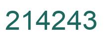 Number 214243 green image