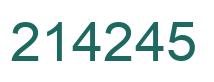 Number 214245 green image