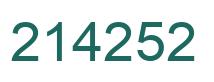 Number 214252 green image