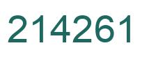 Number 214261 green image