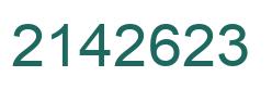 Number 2142623 green image