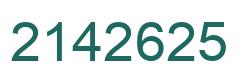 Number 2142625 green image