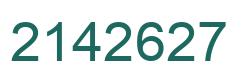 Number 2142627 green image