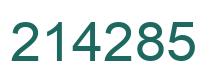 Number 214285 green image