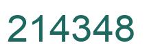 Number 214348 green image