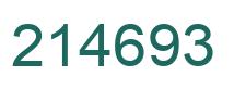 Number 214693 green image