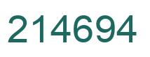 Number 214694 green image