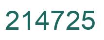 Number 214725 green image