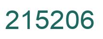 Number 215206 green image
