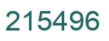 Number 215496 green image