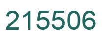 Number 215506 green image