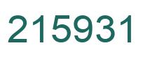 Number 215931 green image