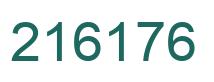Number 216176 green image