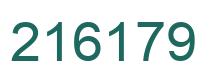 Number 216179 green image