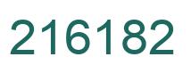 Number 216182 green image