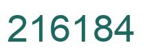 Number 216184 green image
