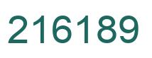Number 216189 green image