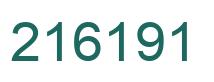 Number 216191 green image
