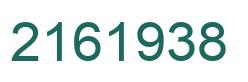 Number 2161938 green image