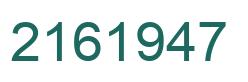 Número 2161947 imagen verde