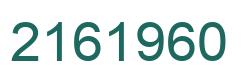 Número 2161960 imagen verde