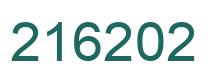 Number 216202 green image