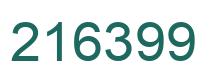 Number 216399 green image