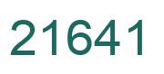 Number 21641 green image