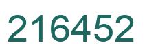 Number 216452 green image