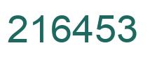 Number 216453 green image