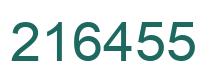 Number 216455 green image