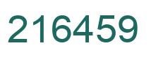 Number 216459 green image