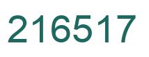 Number 216517 green image