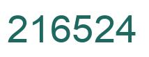Number 216524 green image