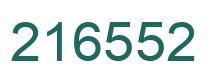 Number 216552 green image