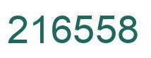Number 216558 green image