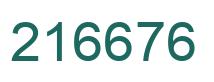 Number 216676 green image
