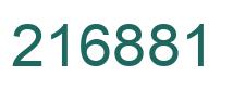 Number 216881 green image