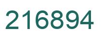 Number 216894 green image