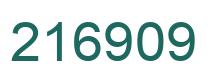 Number 216909 green image