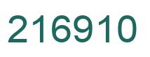 Number 216910 green image
