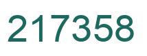 Number 217358 green image