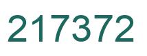 Number 217372 green image
